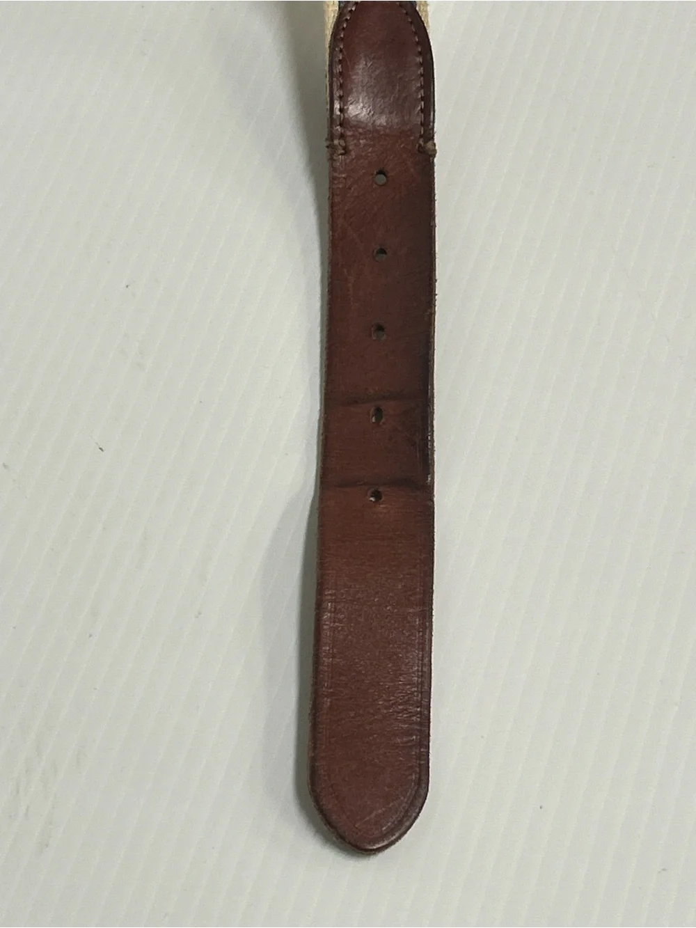 J.Crew Nautical Canvas Belt Size 34 Blue Anchor Leather Trim